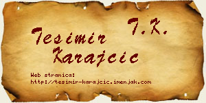 Tešimir Karajčić vizit kartica